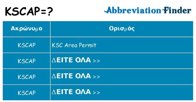 Τι σημαίνει kscap ηρεμήσει