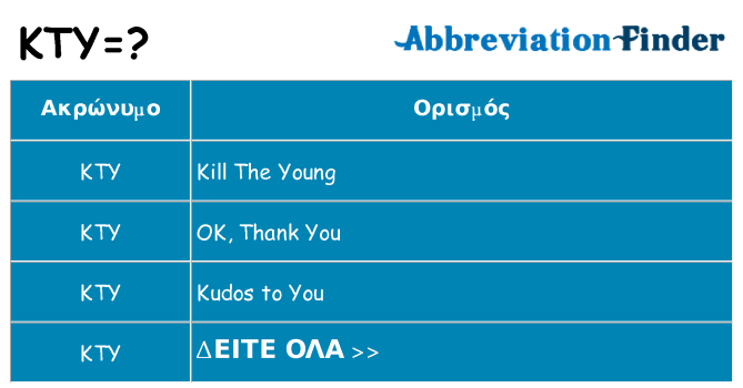 Τι σημαίνει kty ηρεμήσει