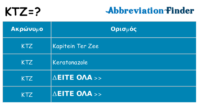 Τι σημαίνει ktz ηρεμήσει