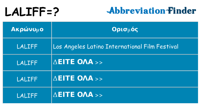 Τι σημαίνει laliff ηρεμήσει