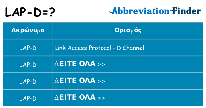 Τι σημαίνει lap-d ηρεμήσει