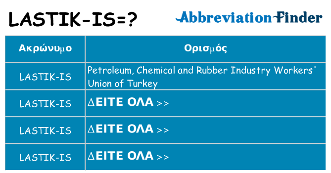 Τι σημαίνει lastik-is ηρεμήσει