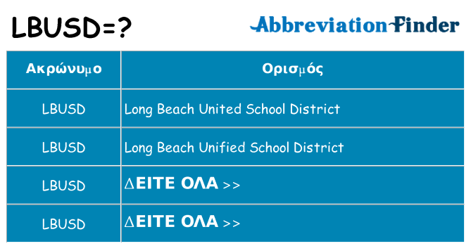 Τι σημαίνει lbusd ηρεμήσει