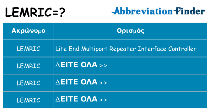 Τι σημαίνει lemric ηρεμήσει
