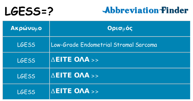 Τι σημαίνει lgess ηρεμήσει