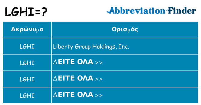 Τι σημαίνει lghi ηρεμήσει