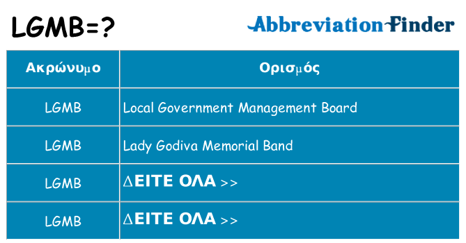 Τι σημαίνει lgmb ηρεμήσει