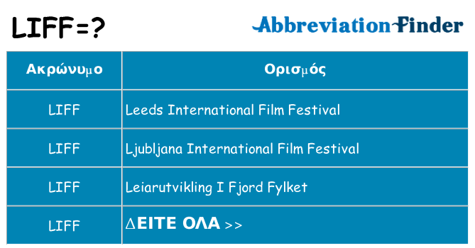 Τι σημαίνει liff ηρεμήσει