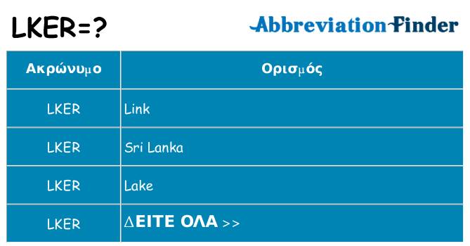 Τι σημαίνει lker ηρεμήσει