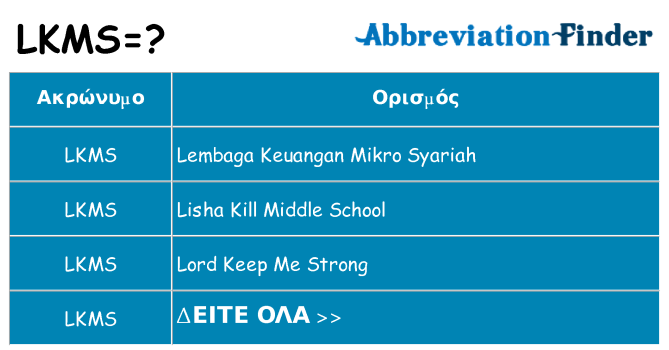 Τι σημαίνει lkms ηρεμήσει