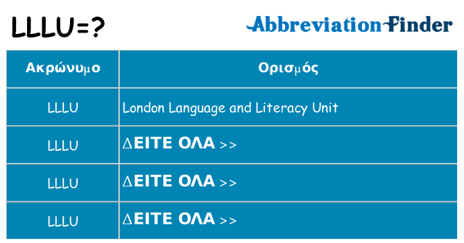 Τι σημαίνει lllu ηρεμήσει