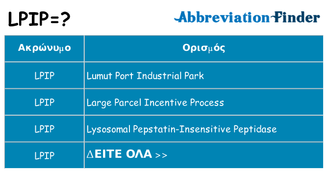 Τι σημαίνει lpip ηρεμήσει