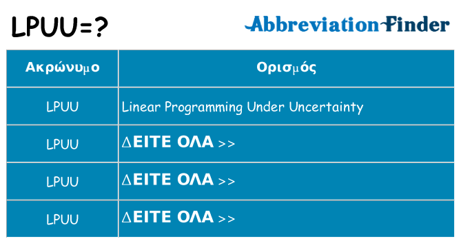 Τι σημαίνει lpuu ηρεμήσει