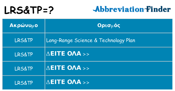 Τι σημαίνει lrstp ηρεμήσει