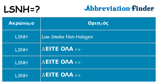 Τι σημαίνει lsnh ηρεμήσει