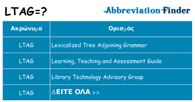 Τι σημαίνει ltag ηρεμήσει