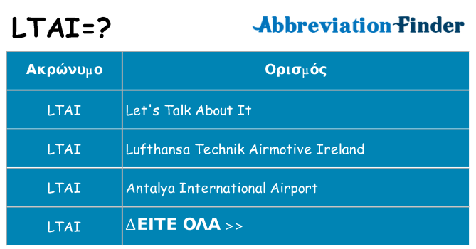 Τι σημαίνει ltai ηρεμήσει