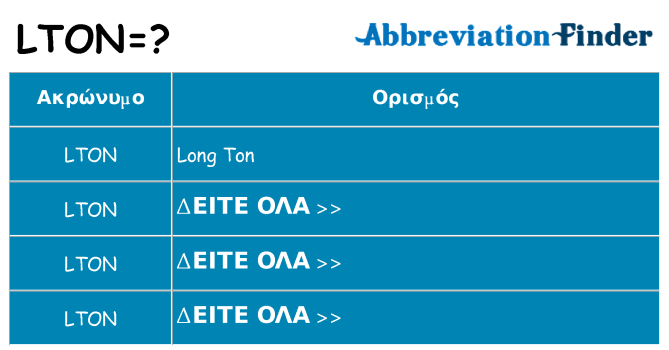 Τι σημαίνει lton ηρεμήσει