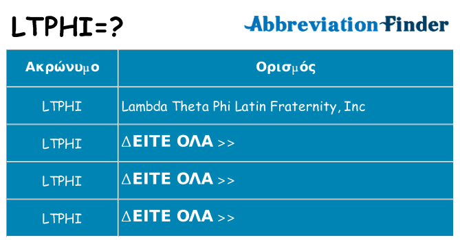 Τι σημαίνει ltphi ηρεμήσει