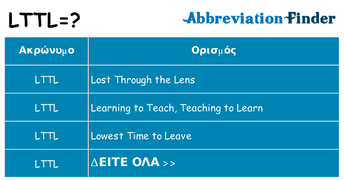 Τι σημαίνει lttl ηρεμήσει