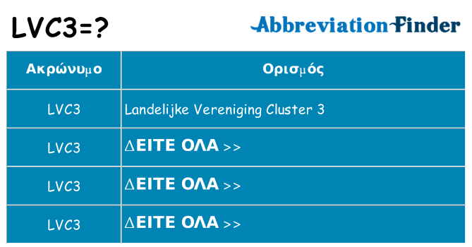 Τι σημαίνει lvc3 ηρεμήσει