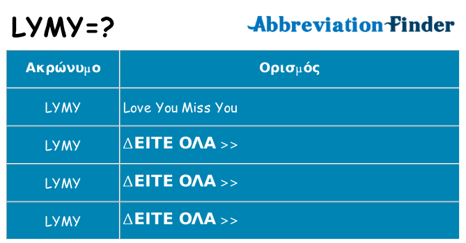 Τι σημαίνει lymy ηρεμήσει