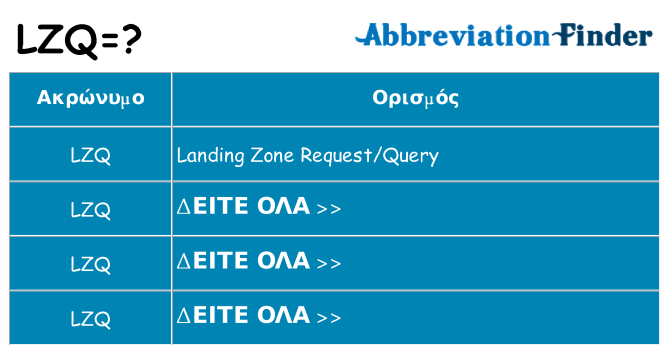 Τι σημαίνει lzq ηρεμήσει