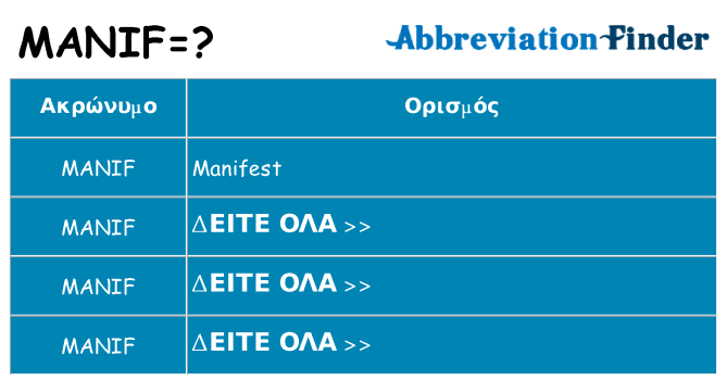 Τι σημαίνει manif ηρεμήσει
