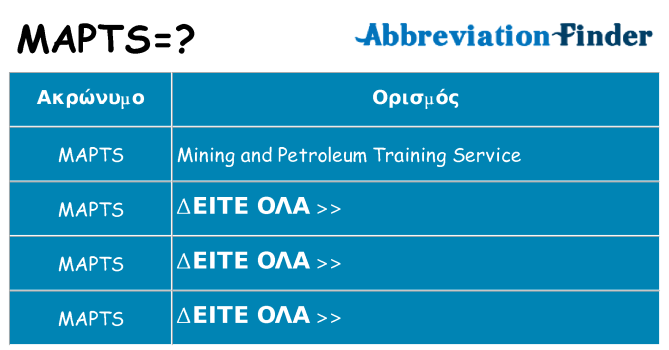 Τι σημαίνει mapts ηρεμήσει