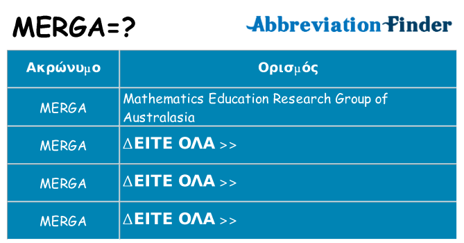 Τι σημαίνει merga ηρεμήσει