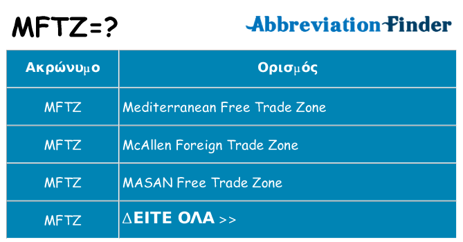 Τι σημαίνει mftz ηρεμήσει