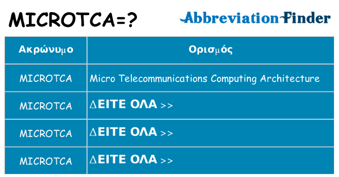 Τι σημαίνει microtca ηρεμήσει