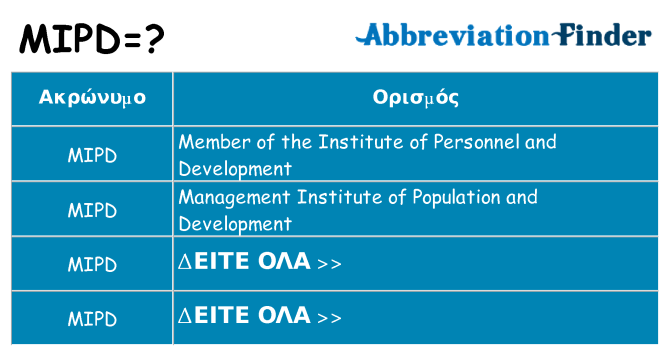 Τι σημαίνει mipd ηρεμήσει