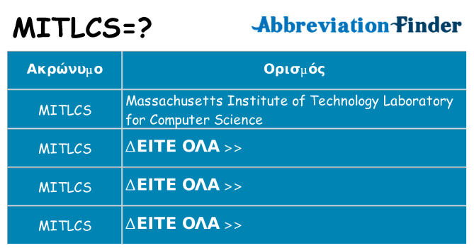 Τι σημαίνει mitlcs ηρεμήσει