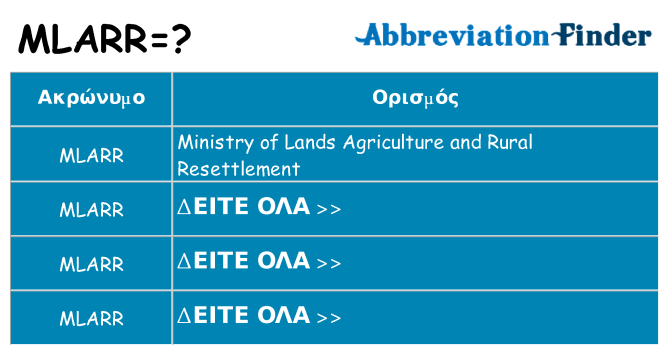 Τι σημαίνει mlarr ηρεμήσει
