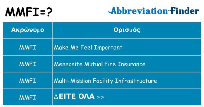 Τι σημαίνει mmfi ηρεμήσει