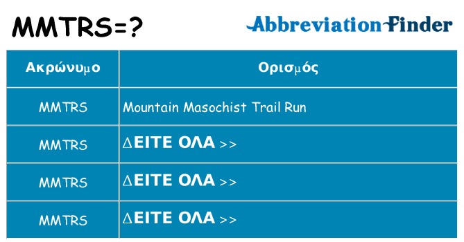 Τι σημαίνει mmtrs ηρεμήσει