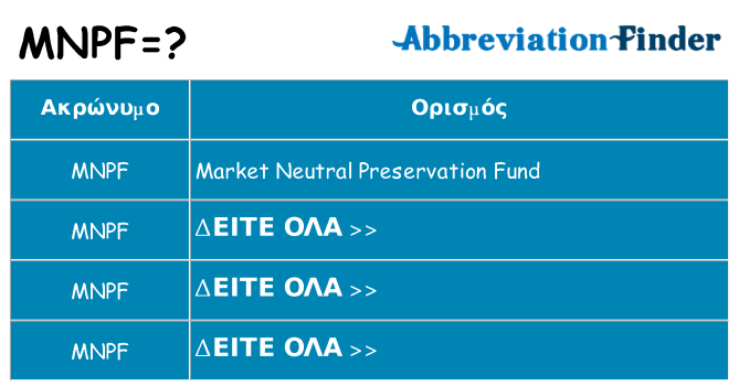 Τι σημαίνει mnpf ηρεμήσει