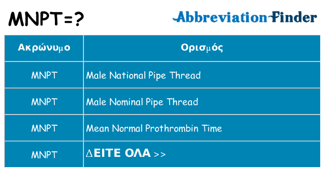Τι σημαίνει mnpt ηρεμήσει