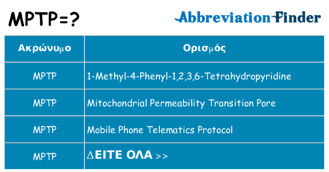 Τι σημαίνει mptp ηρεμήσει