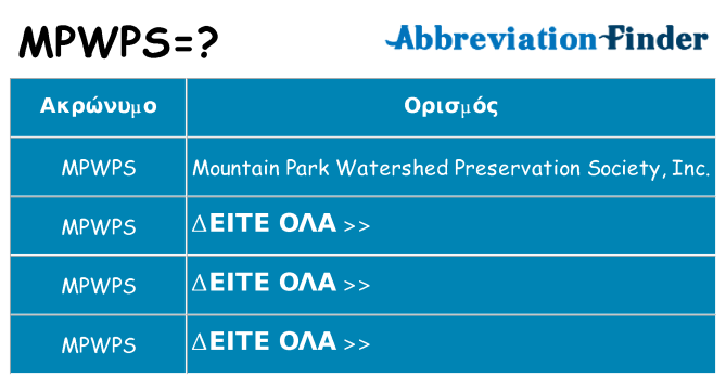 Τι σημαίνει mpwps ηρεμήσει