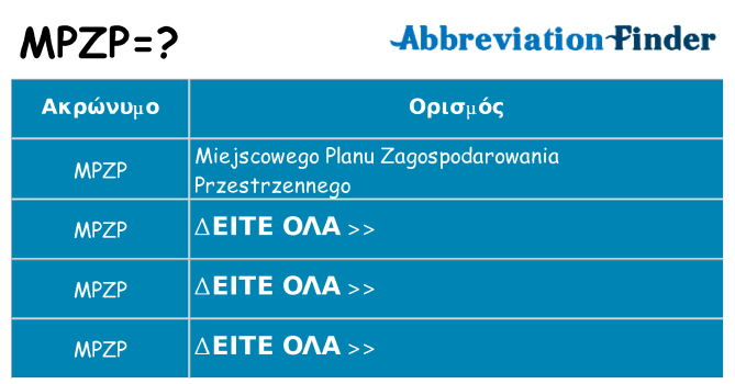 Τι σημαίνει mpzp ηρεμήσει