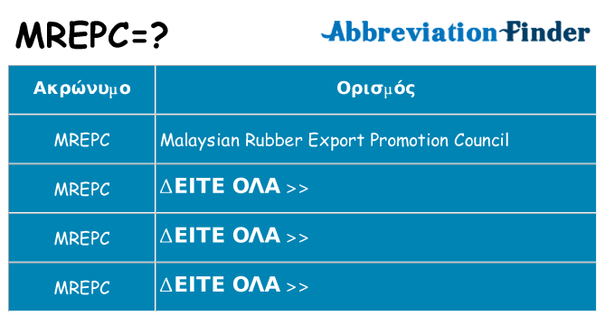 Τι σημαίνει mrepc ηρεμήσει