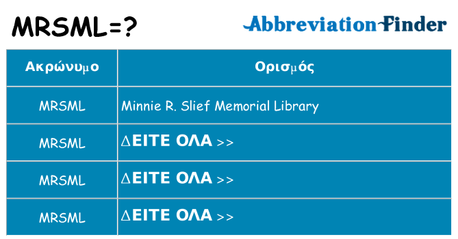 Τι σημαίνει mrsml ηρεμήσει