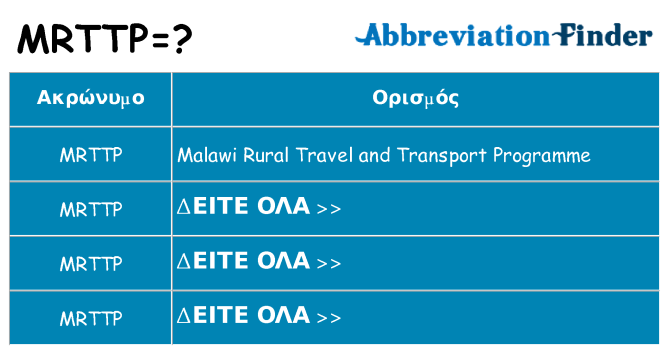 Τι σημαίνει mrttp ηρεμήσει