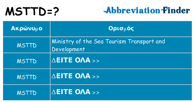 Τι σημαίνει msttd ηρεμήσει