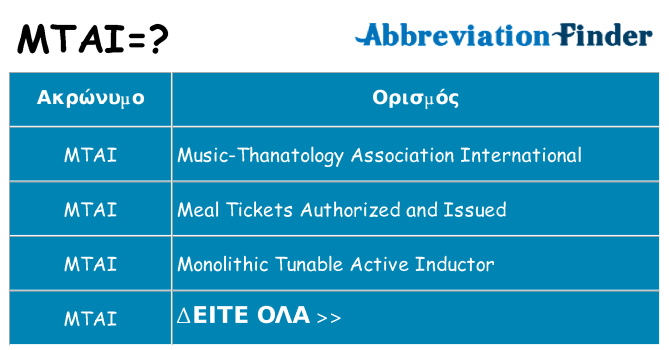 Τι σημαίνει mtai ηρεμήσει