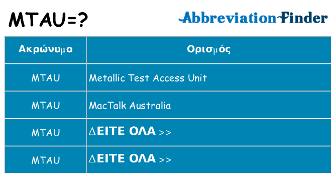 Τι σημαίνει mtau ηρεμήσει