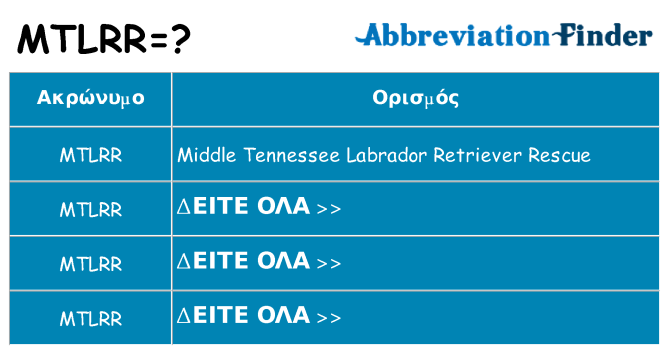 Τι σημαίνει mtlrr ηρεμήσει