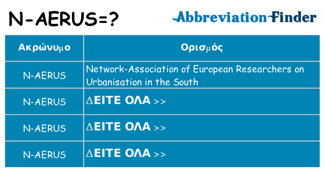 Τι σημαίνει n-aerus ηρεμήσει